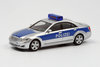MB S-Klasse (W221) Polizei gepanzert Werttransportbegleitung silber/blau Blaulichtbalken Herpa