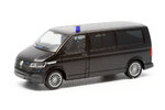 VW T6.1 Bus LR Polizei Zoll SEK/GSG9 BKA/LKA SWAT Begleitfahrzeug Deep Black Metallic Rietze 53823