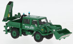 MB Unimog U416 DoKa Ladekran minzgrün Polizei 1977 BoS Fertigmodell - VORBESTELLUNG